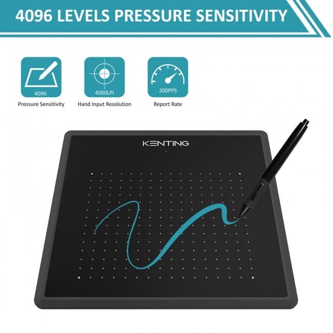 Tablet Kenting K5540 Drawing Tablet 4096Pps Micro Usb Osu