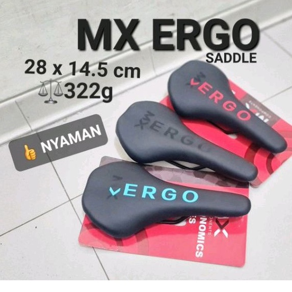 Saddle Sepeda Ergo MX Gel 2615 Sadel Sadle Jel Balap Roadbike Seli MTB Road Bike Lipat Folding Bike