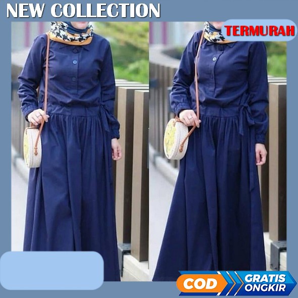 Gamis Terbaru 2021 Balqis Set 2 In 1 Gamis + Outher Busui Friendly Dan Wudhu Friendy Bahan Ceruty Mi