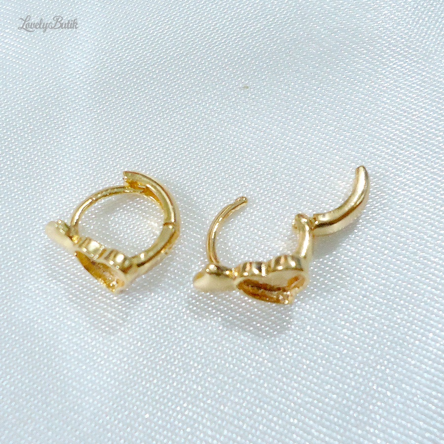 Anting Klip Anak Bayi Xuping Gold Lapis Emas Model Lope Kecil Lucu Lovelybutik