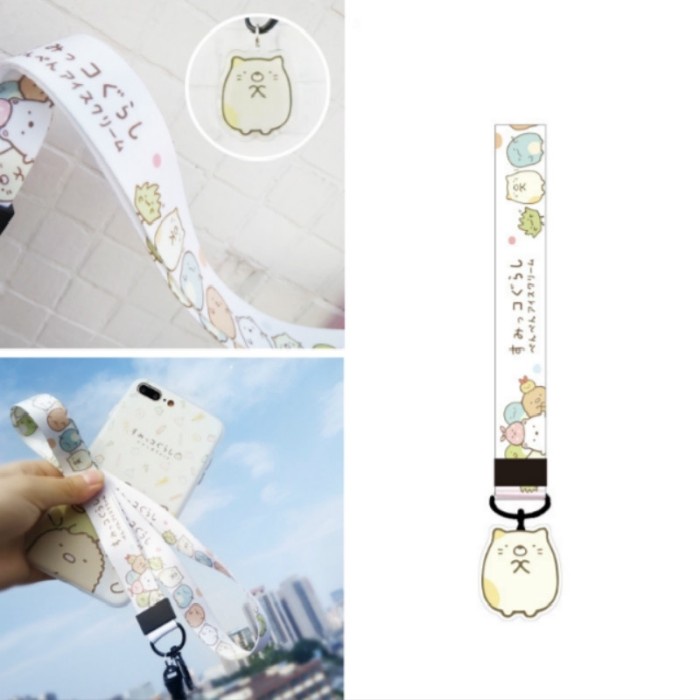 

MURAH READY lanyard sumikko gantungan kunci tali hp gantungan id card kartu