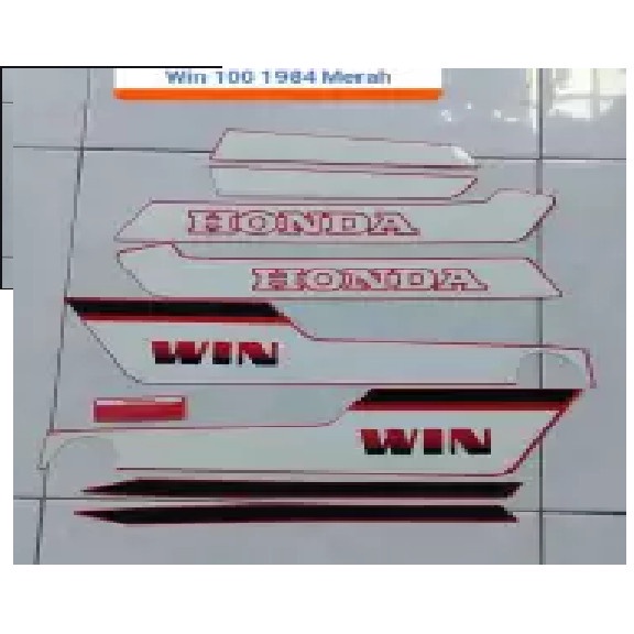 

TERLARIS | Striping Lis Sticker Motor Honda Win 100 1984 Merah