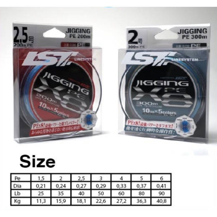 ] Senar PE Line System LST X8 Jigging