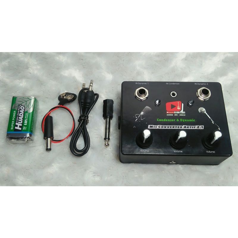 Mic Converter 2.1 Soundcard V8 Condenser & Dynamic