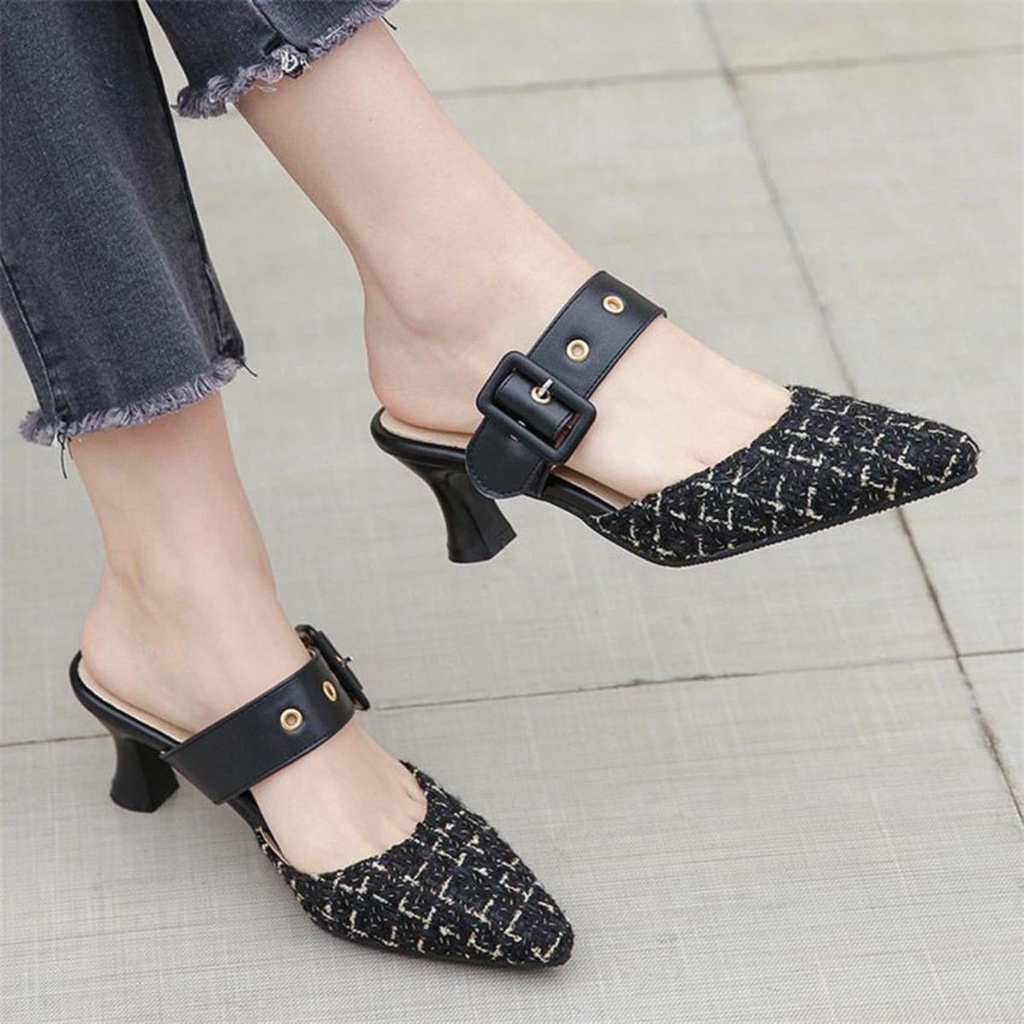 SEPATU SANDAL HEELS WANITA HAK KRUCUT