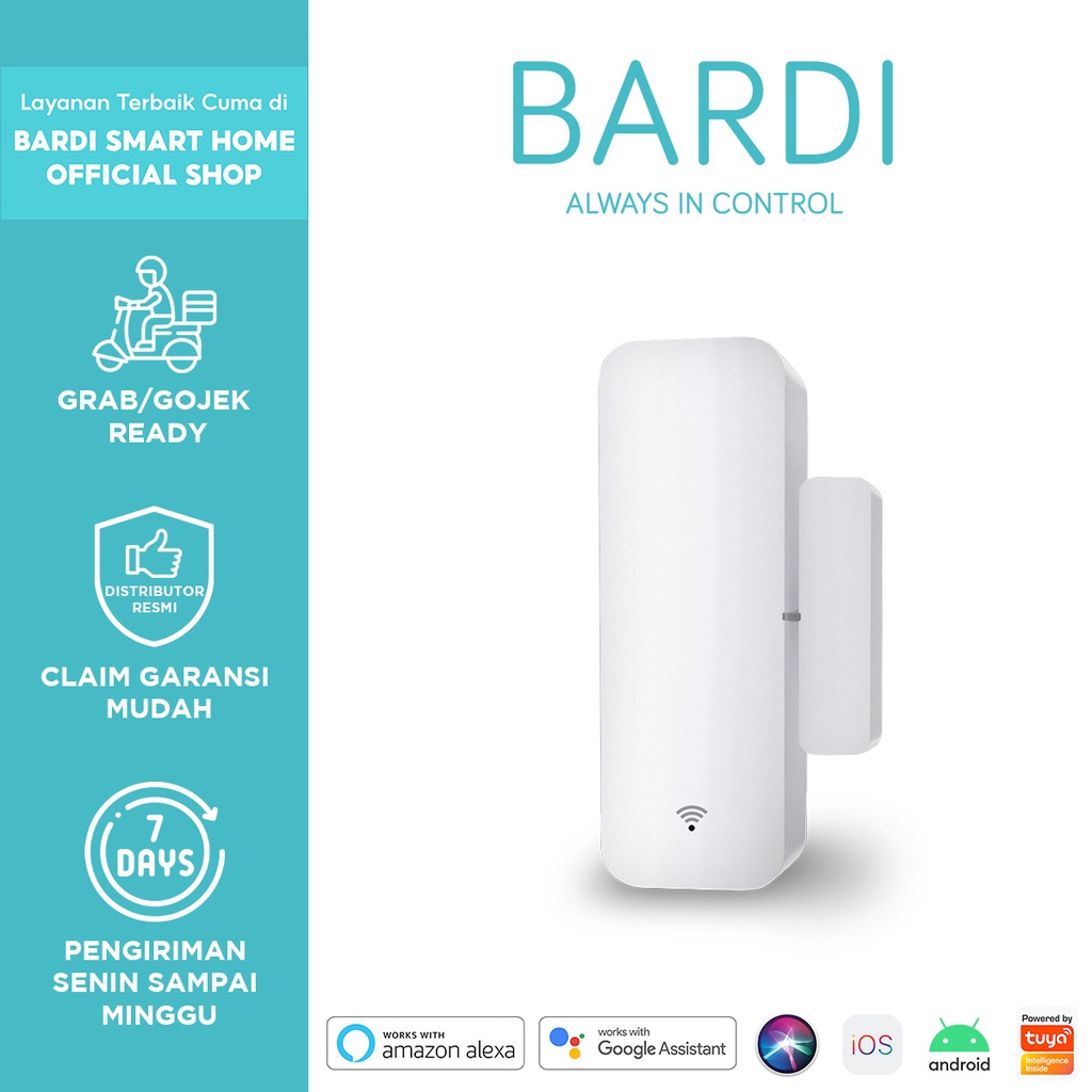 BARDI Smart Home WIFI Window &amp; Door Sensor - Tidak perlu Hub
