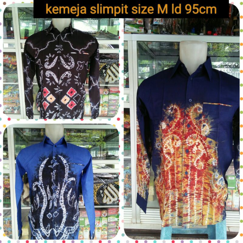 kemeja slimpit sasirangan pria