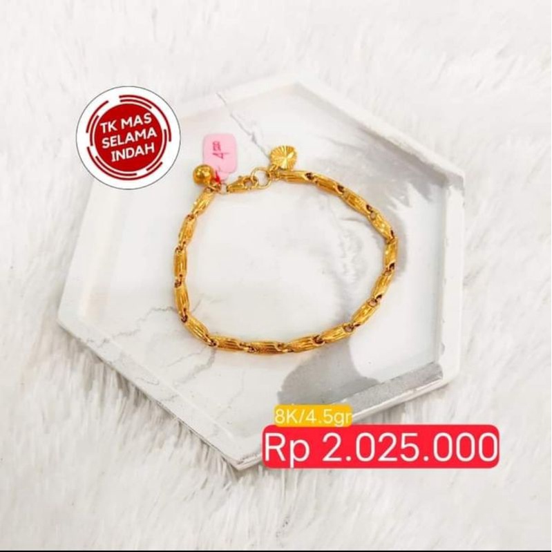 Gelang Bambu Araban Emas Kadar 8K/375