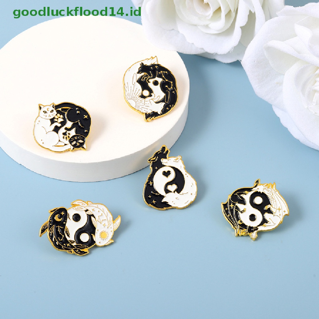 [GOOGFOUR] Kartun Lucu Tai Chi Hewan Enamel Alloy Bros Pin Lencana Perhiasan Hadiah [TOP]