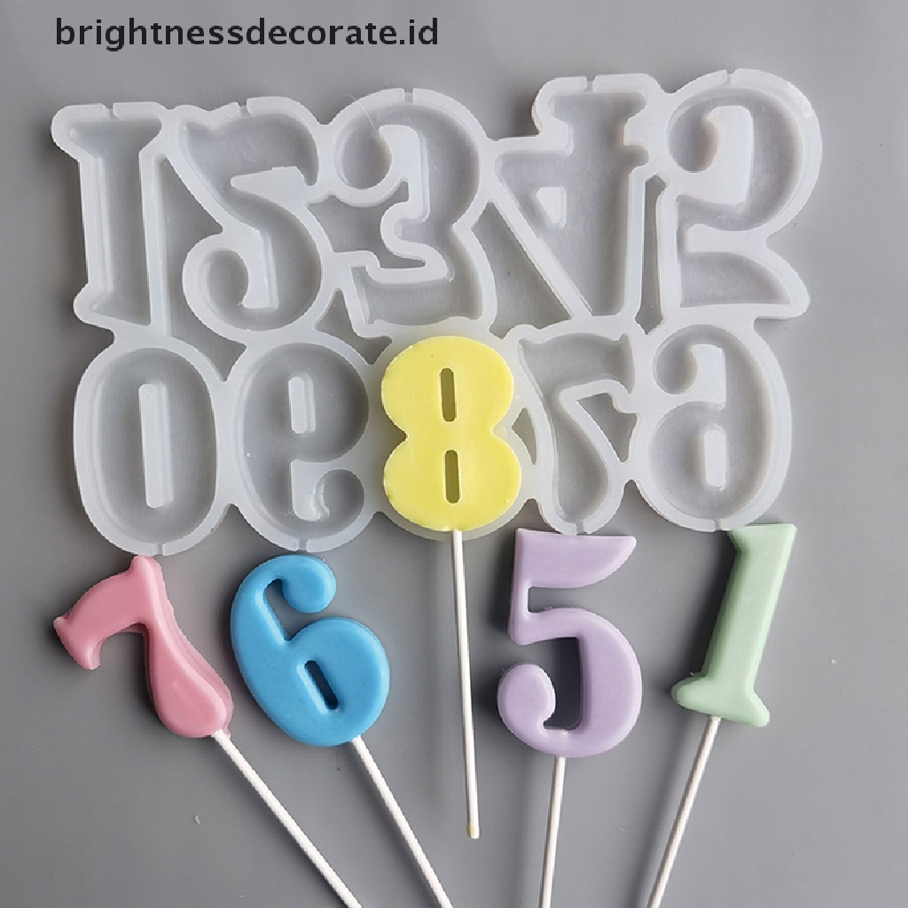 [Birth] Pemodelan Berbentuk Angka DIY Cetakan Silikon Kue Ulang Tahun Decorag Baking mold [ID]