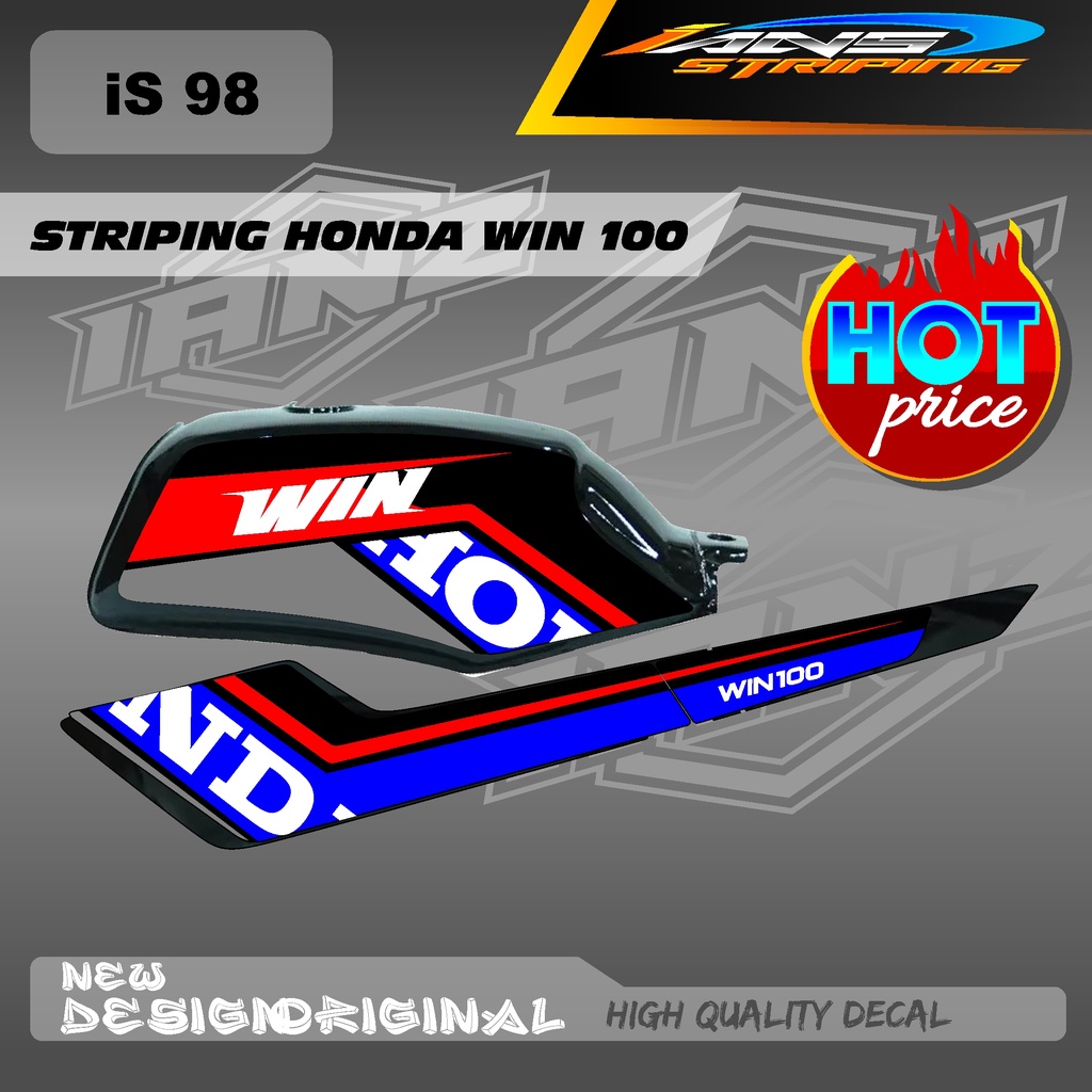 STIKER VARISAI WIN100 / LIST BODY WIN100 / STIKER DECAL WIN BAHAN HOLOGRAM / NON HOLOGRAM IS98