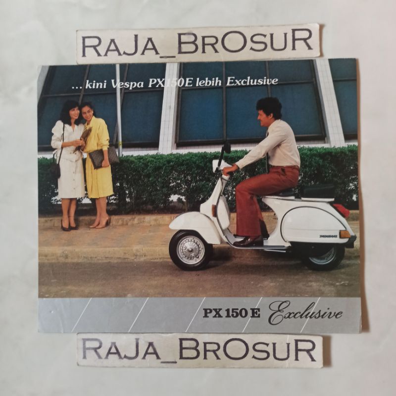Poster brosur katalog leaflet jadul lawas Piaggio Vespa PX 150 E Exclusive/Vespa PX150E Exclusive/PX