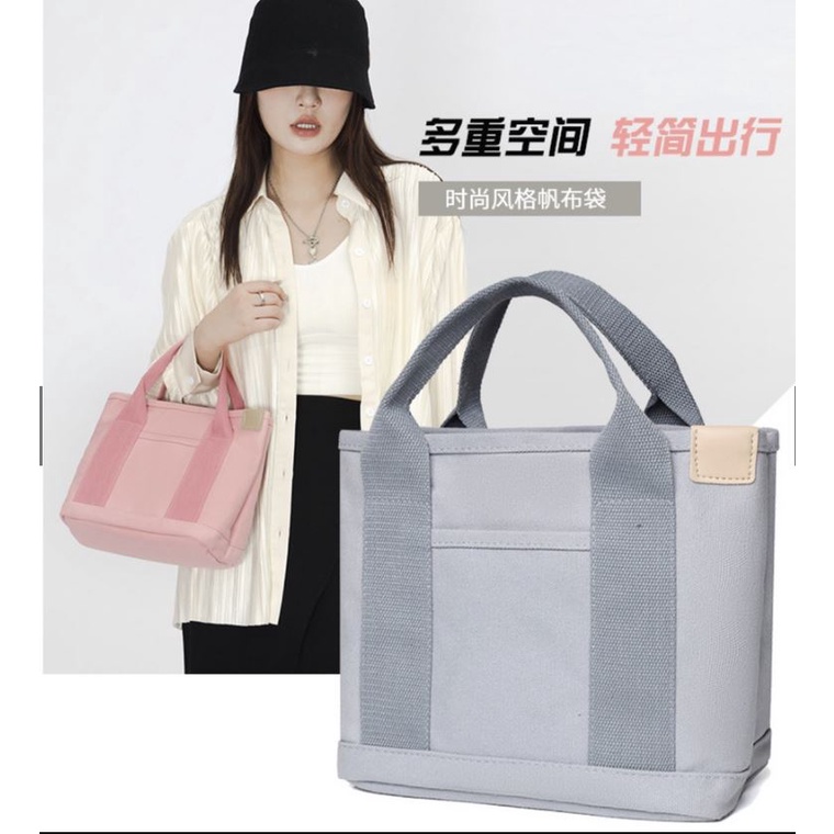 Tas Wanita Korea Canvas Tebal Premium / ToteBag Canvas Korea Serbaguna / Tas Sling Bag