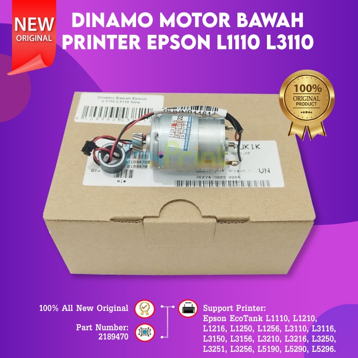 Dinamo Motor Bawah PF L1110 L1216 L1210 L1250 L1256 Printer Epson EcoTank L3110 L3116 L3150 L3156 L3210 L3216 L3250 L3256 L3251 L5190 L5290 L5296 New Original Part Number 2189470