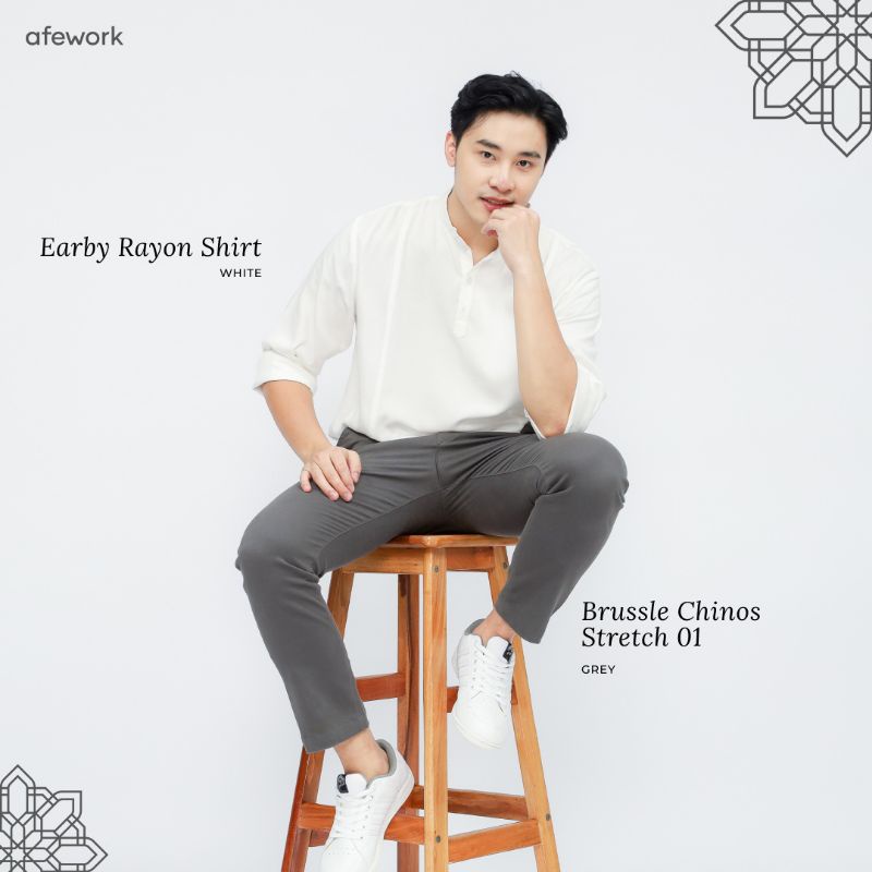 Earby Rayon Shirt, Koko Lengan Panjang, Koko Remaja dan dewasa terbaru, Koko putih, Koko hitam by Af