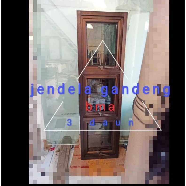 jendela gandeng 3 daun 40x170 aluminium