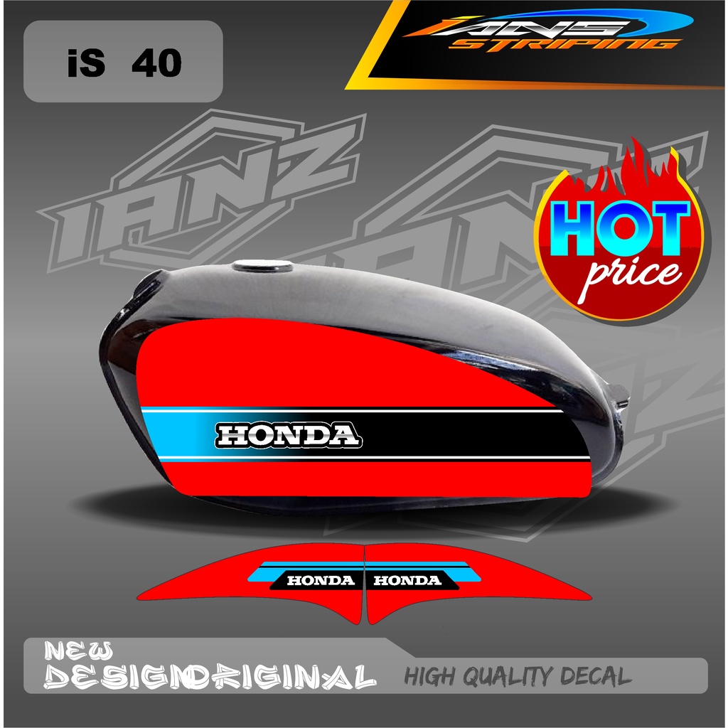 DECAL KONSEP TANGKI CB100 OLD STIKER LIST HOLOGRAM/NON HOLOGRAM IS40