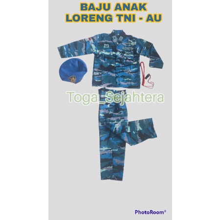 NEW!!! Baju Setellan Seragam Profesi Anak TNI - AU / Loreng Angkatan Laut