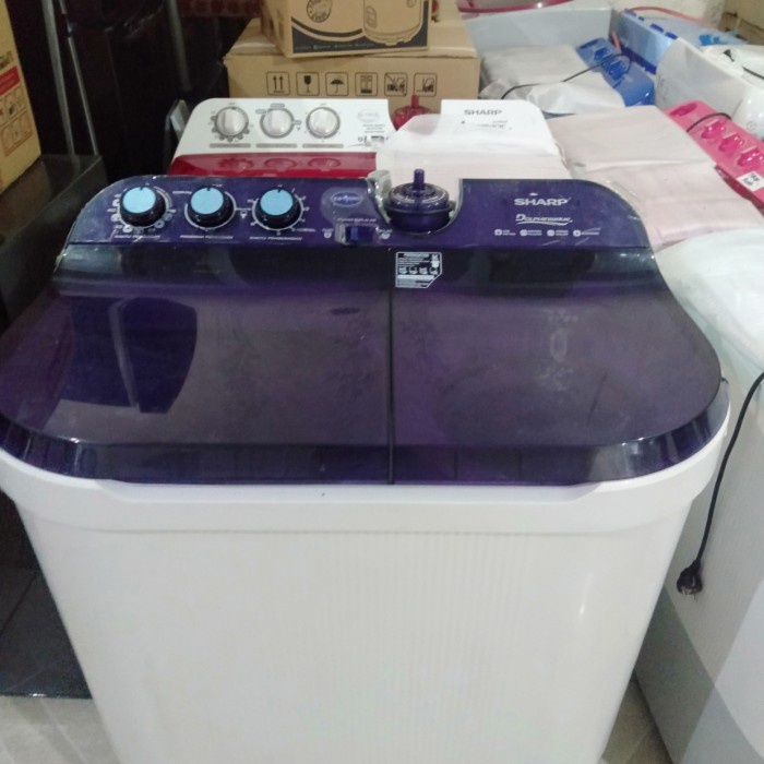 mesin cuci 2 tabung 10 kg sharp ES-T1090 - simtop.id