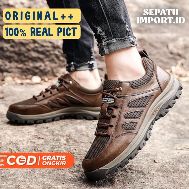 Sepatu pria import original sepatu outdoor Sepatu Sneakers gunung Haiking Hiking (ELBIO)