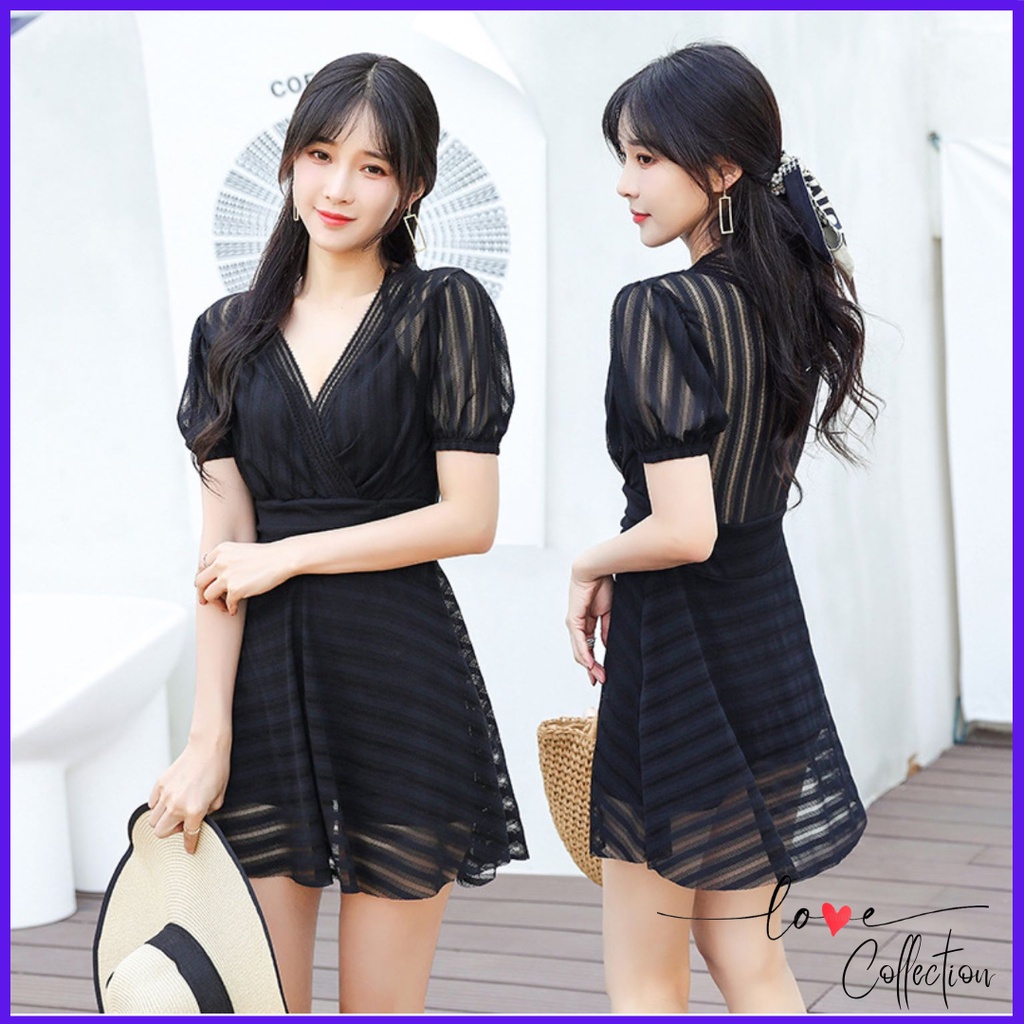 Baju Renang Perempuan Remaja Premium Korea Style Swimsuit One Piece Wanita Sexy LC306