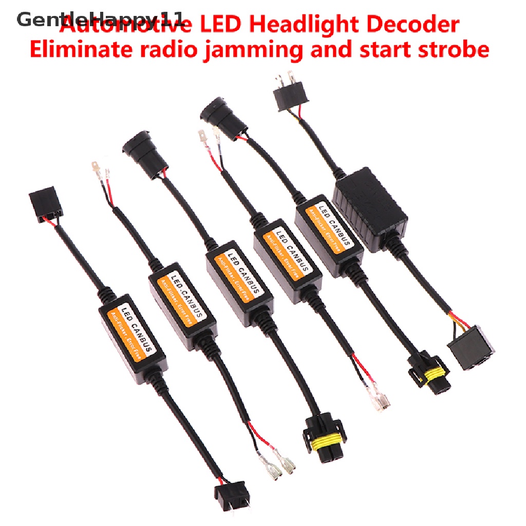 Gentlehappy Lampu Depan Mobil LED Canbus Decoder Error Free Resistor H1 H3 H4 H7 H9 H11 Adapter id