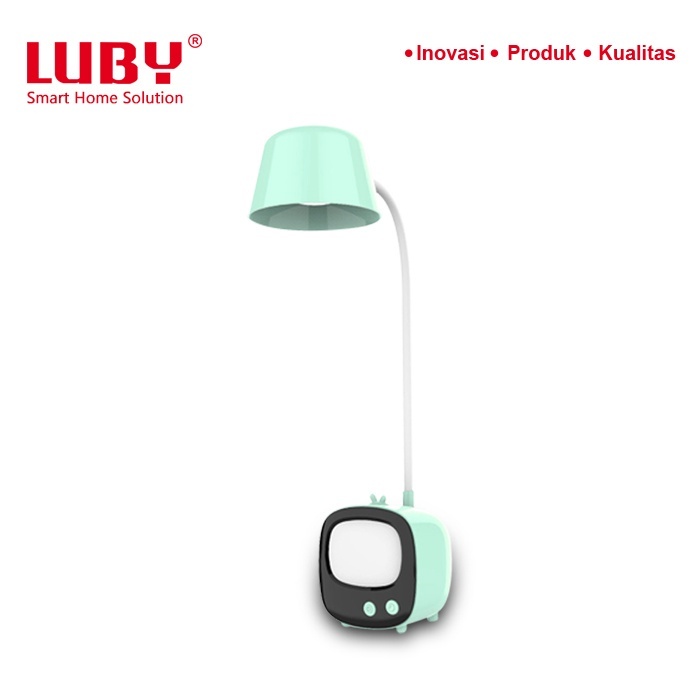 LUBY LED Lampu Meja Belajar + Lampu Tidur Cas / Charge L 6762 Desk Lamp 3 Warna Cahaya Tahan Lama