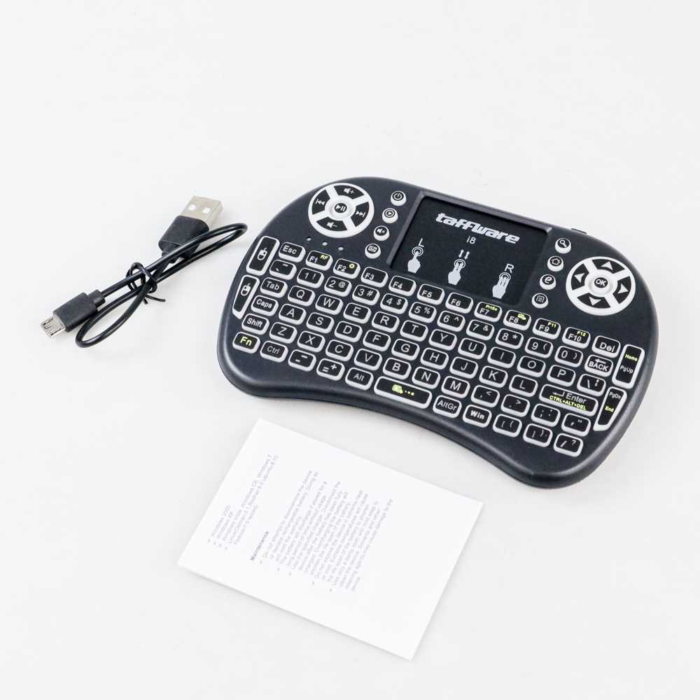 ( 100% BARANG ORI ) Taffware Air Mouse Wireless Mini Keyboard RGB 2.4GHz Dengan Touch Pad - I8