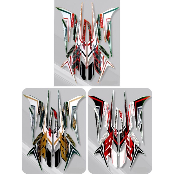 STRIPING MOTOR SET XEON STIKER LIS LES XEON RC 125 2014 FULL BODY MOTIF STANDAR