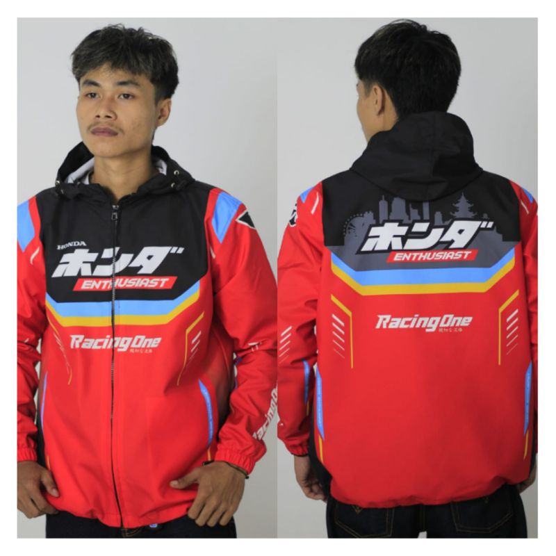 jaket racing honda gank cb gl megapro tiger waterproof full printing