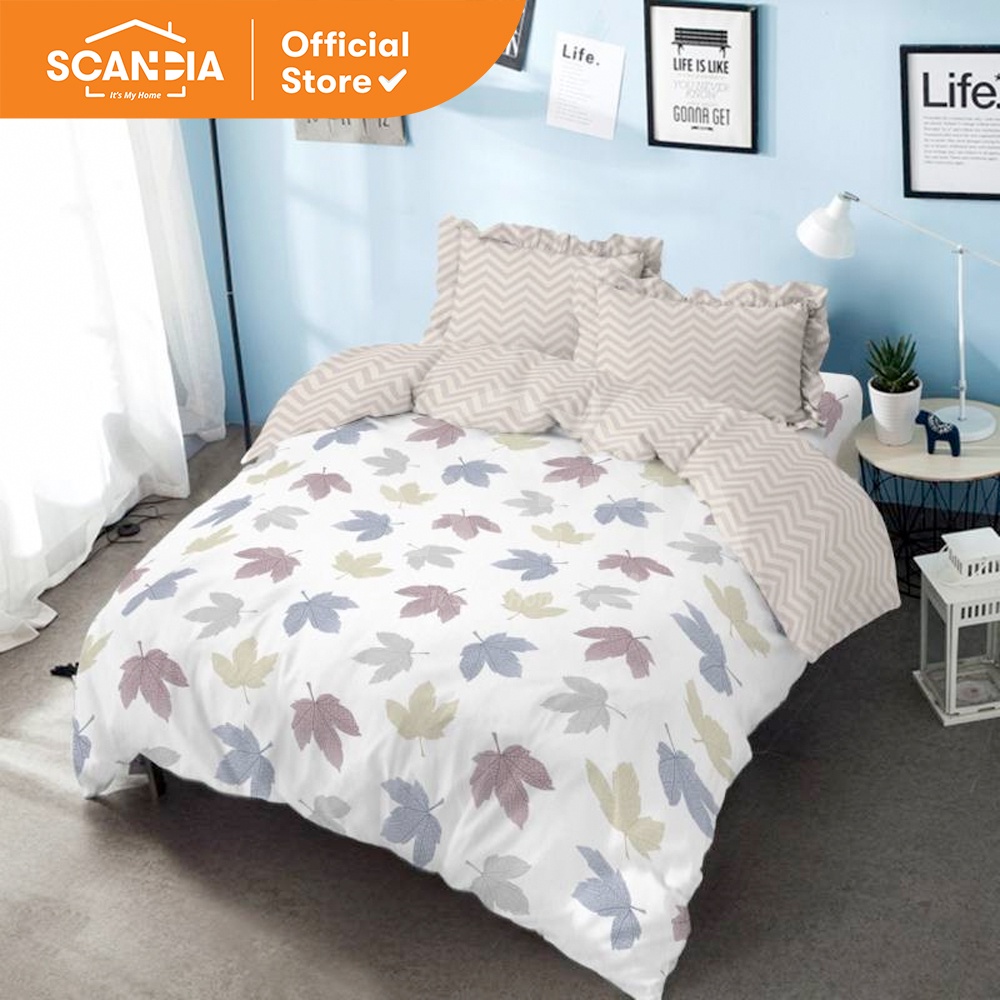 SCANDIA Bedcover Set Sorcha 160x200x30 Cm Colorful Brown