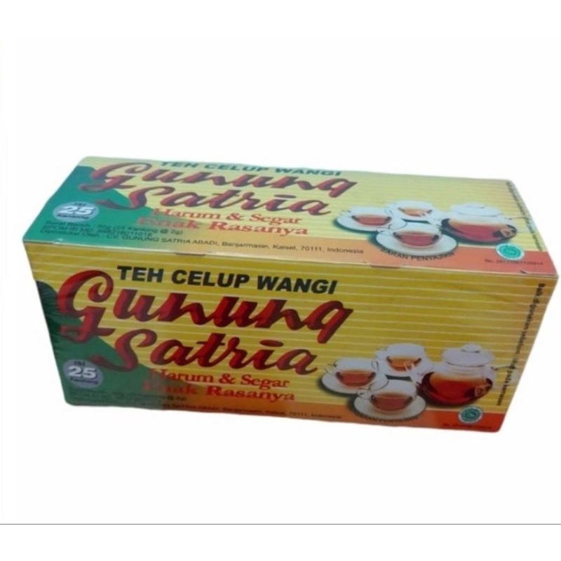 

Gunung Satria Teh Celup Tea Bag 25 Pcs Teh Wangi Khas Kalimantan