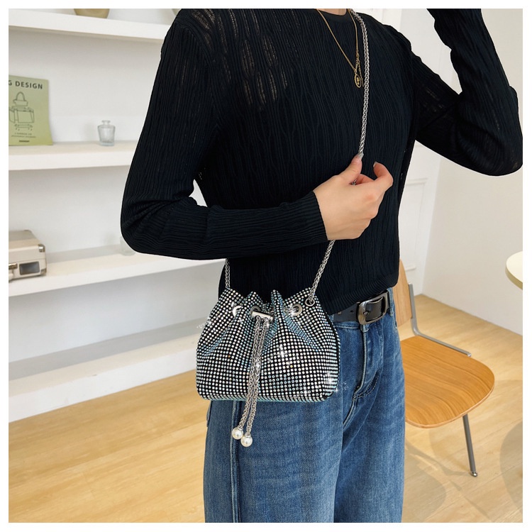 cod☜☞ready Tas import selempang sling bag wanita serut sequined gleam lagilaku