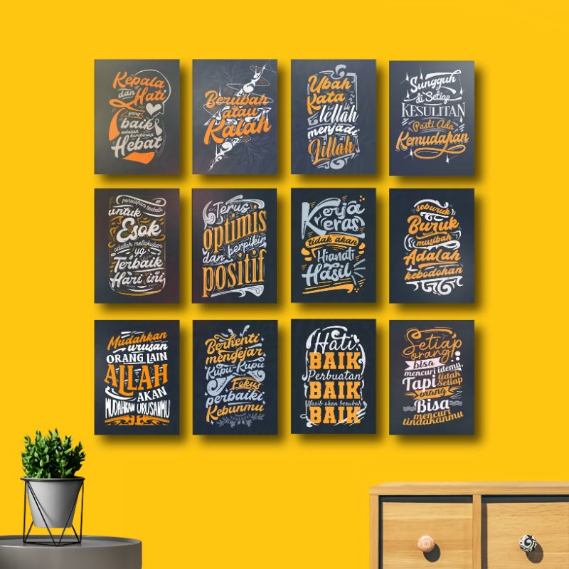 Hiasan Dinding Kata Kata Mutiara Poster Kerja Hiasan Dinding Kamar Quotes Motivasi Kantor