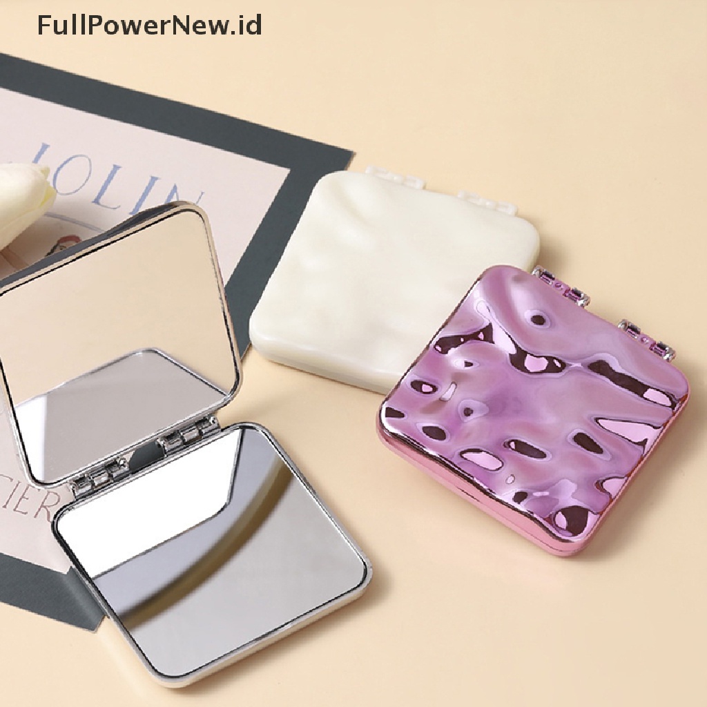 Power Cermin Saku Kosmetik Lipat Dua Sisi Portable Plag Pocket Mirrors ID