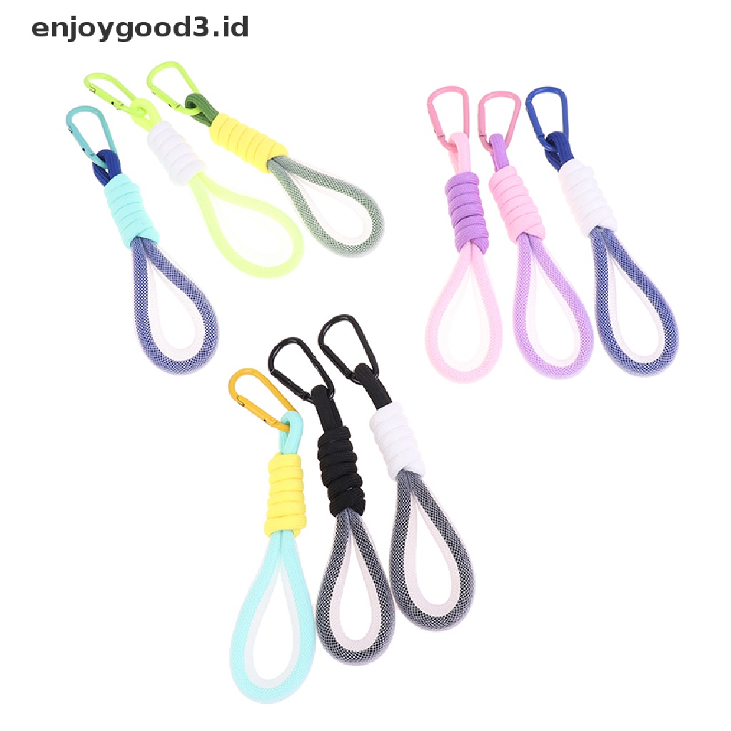 [Rready Stock] Mesh Lanyard Neon Tali Kepang Phone Case Gantung Cord Gantungan Kunci Tas Liontin (ID)