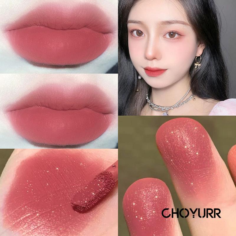 【COD】Lip Glaze Matte Smooth Velvet Mist Lip Gloss Cahaya Air Lipstick Long-Lasting Lip Mud Korean Makeup Import-CH