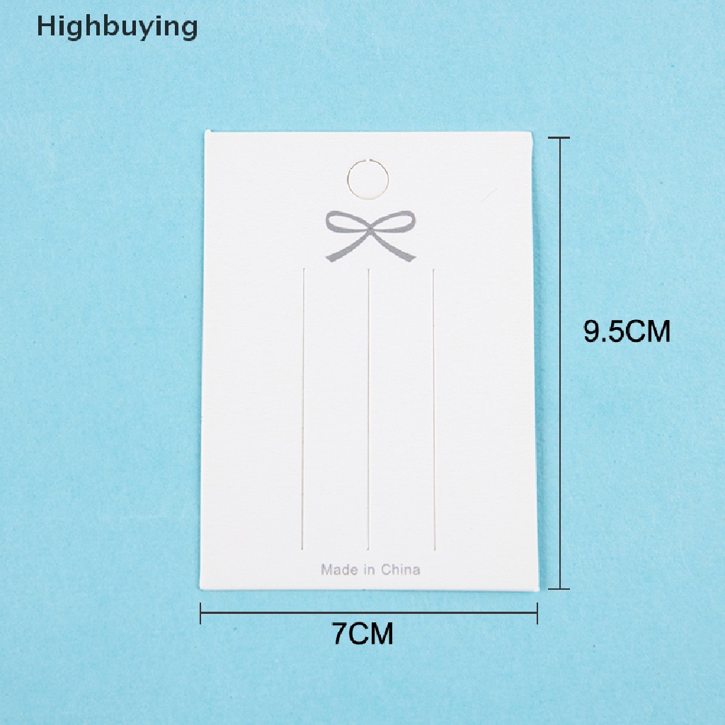 Hbid 50PCS Kartu Kertas Putih Aksesoris Rambut Card DIY Handmade Hair Clip Hairband Kemasan Perhiasan Price Tag Card Glory