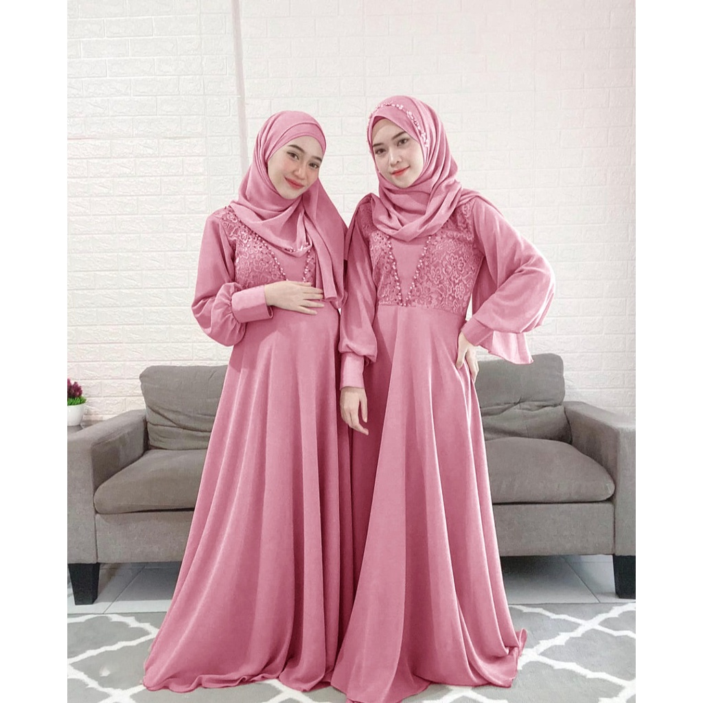 O2 Fashion / Maxi vilda / bisa cod / gamis brukat premium pakaian muslim terbaru dress brukat cantik