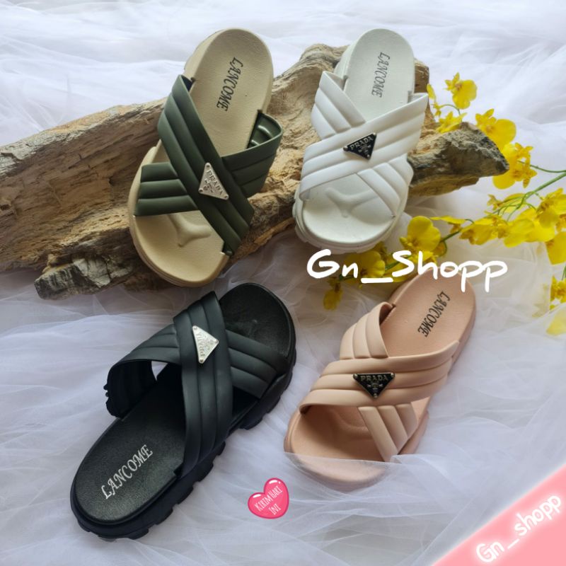 Sandal Wanita Tali Silang PIN SEGITIGA IMPORT Terbaru 023-A7