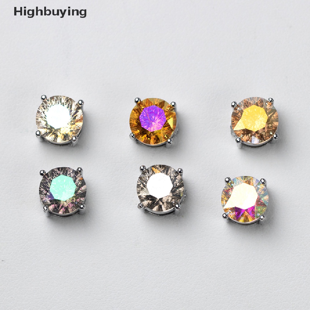 Hbid Multifaceted Zircon Navel Nail Stainless Steel Pusar Kuku Tubuh Cincin Glory