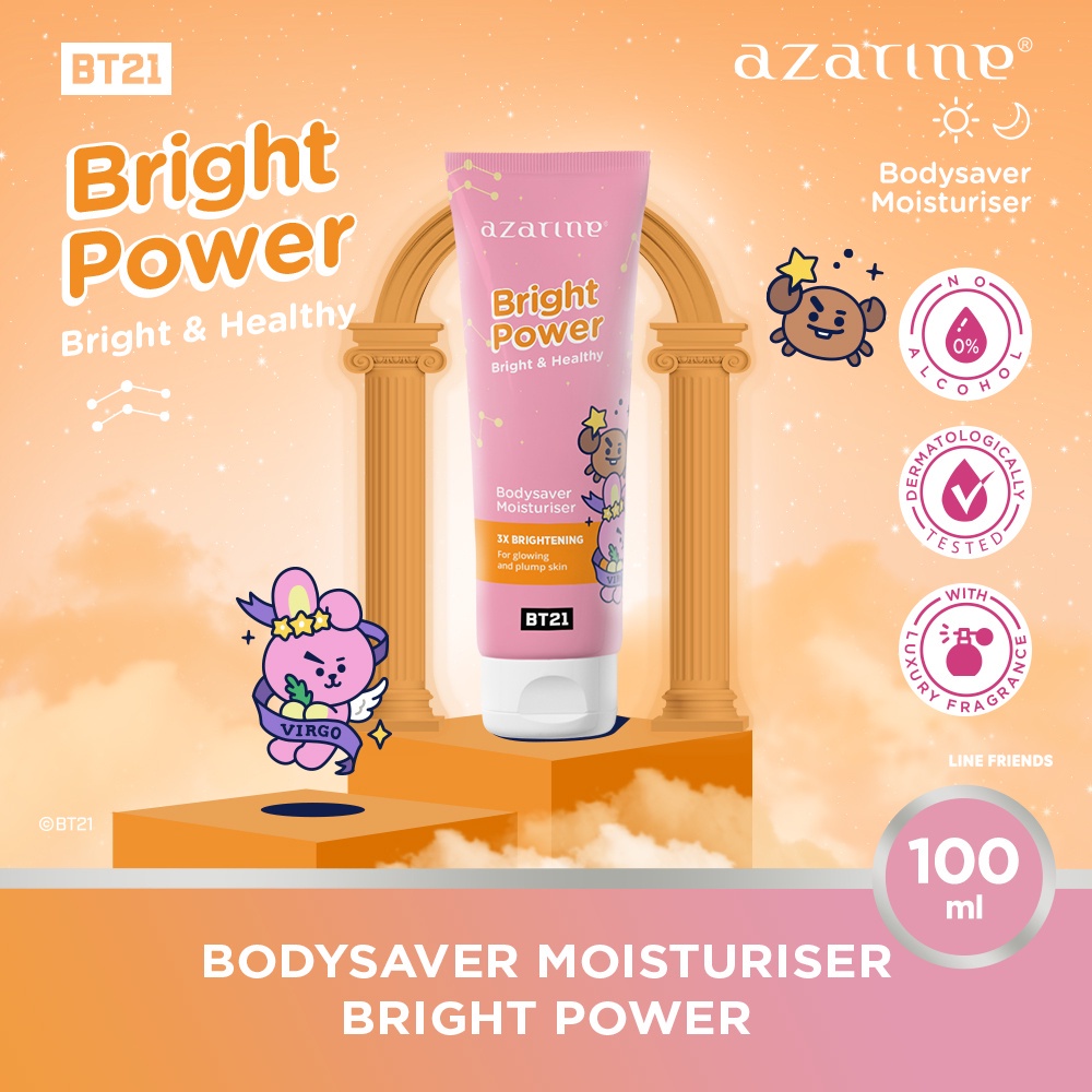 AZARINE BRIGHT POWER BODYSAVER MOISTURISER (PINK) - 100ML