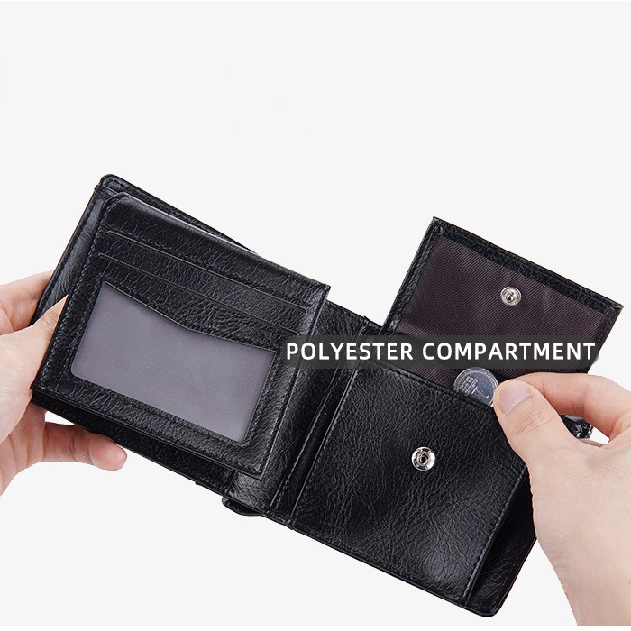 DOMPET LIPAT PRIA BAELLERRY KULIT HITAM ROUTE  SLOT KARTU UANG PENDEK KECIL COWOK KEREN WA630B5 BRANDED MURAH COWOK ELEGAN SIMPLE