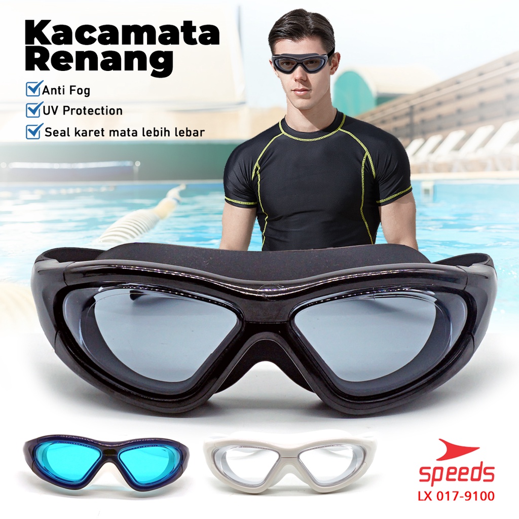 SPEEDS Kacamata renang anak Dewasa Remaja Rainbow ANTI FOG &amp; UV PROTECTION 017-9100