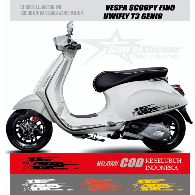 sticker stripe vespa matic motor listrik uwinfly t3 scoopy genio
