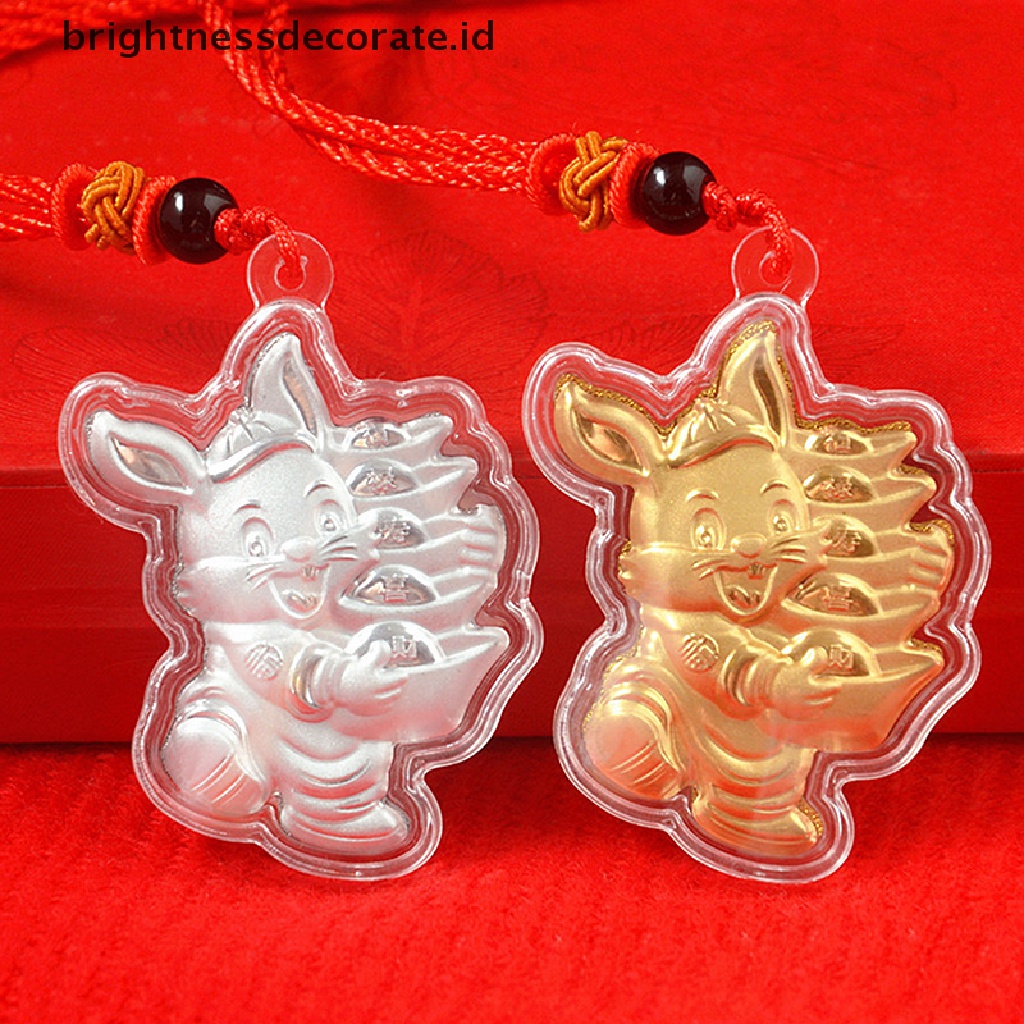 [Birth] 2023 Souvenir Kalung Liontin Koin Peringatan Shio Kelinci China New Year [ID]