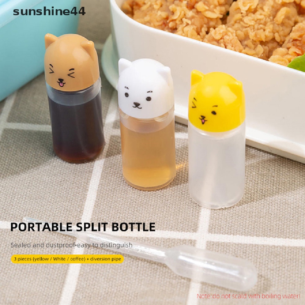 Sunshine 6Pcs Botol Saos Kecap Mini Portabel Seasoning Sauce Bottle Alat Dapur.