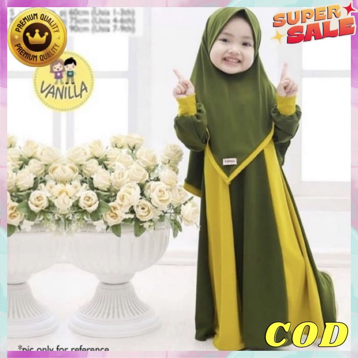 Gamis Baju Dress Gamis Set Anak Perempuan Balita Bayi 0-2 Tahun Aiko Hanbok - Putih / Mauve, M(N9H5)