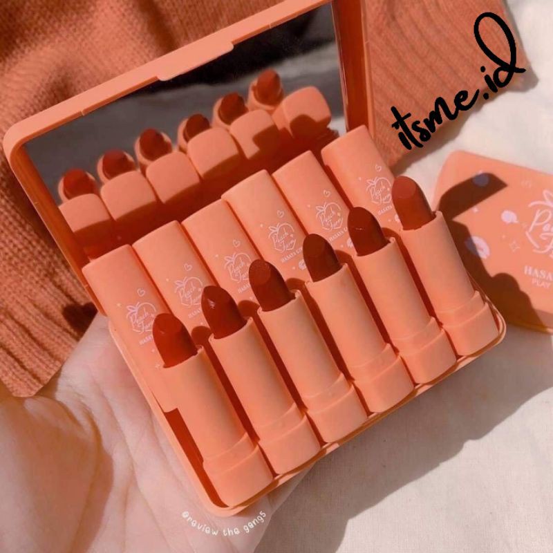 HASAYA GIRL NUDE &amp; PEACH HG LIPSTIK MATTE BOX 6