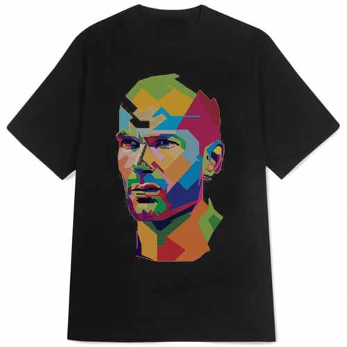 Kaos Zinedine Zidane Tshirt 100% Cotton